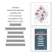 Cargar imagen en el visor de la galería, It's Your Day Sentiment Strips Press Plate & Die Set from the BetterPress Collection- Spellbinders