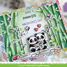 Cargar imagen en el visor de la galería, i heart pandas coloring stencils - Lawn Fawn