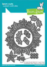 Cargar imagen en el visor de la galería, Magic iris holly wreath add-on- Lawn fawn