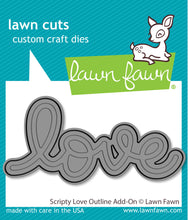Cargar imagen en el visor de la galería, Scripty love outline add-on die- Lawn fawn
