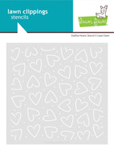 Cargar imagen en el visor de la galería, Outline hearts stencil - Lawn Fawn
