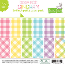 Cargar imagen en el visor de la galería, giddy for gingham petite paper pack- Lawn fawn