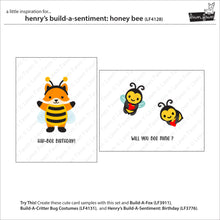 Cargar imagen en el visor de la galería, henry's build-a-sentiment: honey bee - lawn fawn