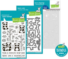 Cargar imagen en el visor de la galería, i heart pandas coloring stencils - Lawn Fawn
