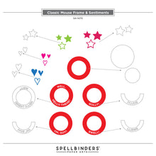 Cargar imagen en el visor de la galería, Frame & Sentiments Etched Dies from the Say Cheese Classic Mouse Collection