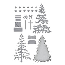 Cargar imagen en el visor de la galería, Classic Christmas Tree Etched Dies from the Timeless Trees Collection by Simon Hurley