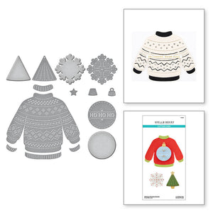 Stitched Christmas Sweater  -Spellbinders