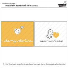 Cargar imagen en el visor de la galería, Outside in stitched heart stackables - Lawn Fawn