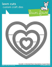 Cargar imagen en el visor de la galería, Outside in stitched heart stackables - Lawn Fawn
