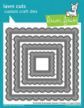Cargar imagen en el visor de la galería, Stitched scalloped square frames- Lawn Fawn