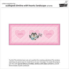 Cargar imagen en el visor de la galería, Scalloped slimline with hearts: landscape - Lawn Fawn