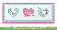 Cargar imagen en el visor de la galería, Scalloped slimline with hearts: landscape - Lawn Fawn