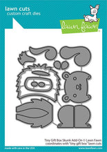 Cargar imagen en el visor de la galería, Tiny gift box skunk add-on- Lawn Fawn