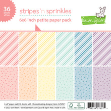 Cargar imagen en el visor de la galería, Stripes 'n sprinkles petite paper pack - Lawn Fawn