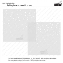 Cargar imagen en el visor de la galería, Falling hearts stencils -   Lawn Fawn