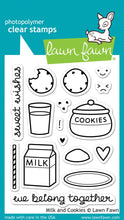 Cargar imagen en el visor de la galería, Milk and cookies (sello y troquel) - Lawn Fawn