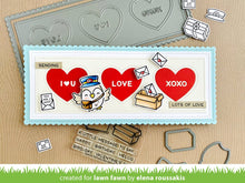 Cargar imagen en el visor de la galería, Scalloped slimline with hearts: landscape - Lawn Fawn