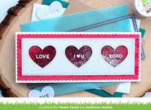 Cargar imagen en el visor de la galería, Scalloped slimline with hearts: landscape - Lawn Fawn