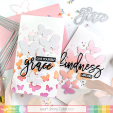 Cargar imagen en el visor de la galería, Butterflies Background Stencil - Waffle Flower