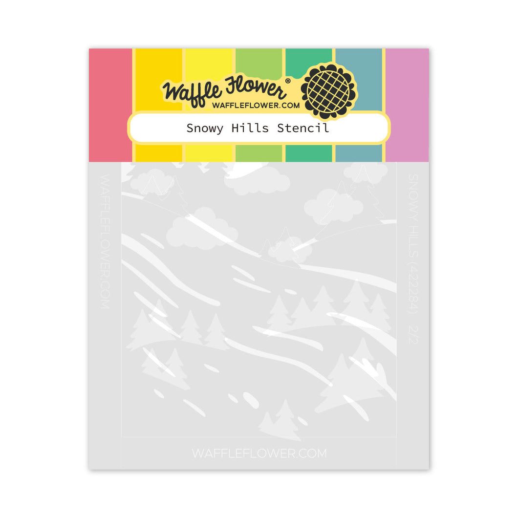 Snowy Hills Stencil- Waffle Flower