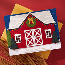 Cargar imagen en el visor de la galería, Country Christmas Barn Etched Dies from the Country Christmas Collection by Annie Williams
