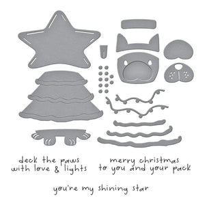 DECK THE PAWS CLEAR STAMP & DIE SET FROM THE MERRY MISCHIEF COLLECTION