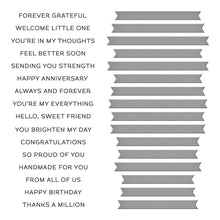 Cargar imagen en el visor de la galería, Always and Forever Sentiment Strips Press Plate &amp; Die Set from the BetterPress Collection
