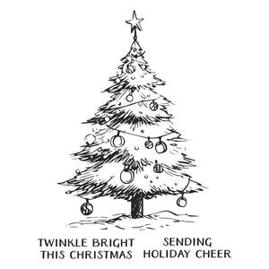 Twinkle Bright Tree Registration BetterPress Plates from the Wonderland Collection