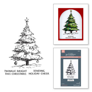 Twinkle Bright Tree Registration BetterPress Plates from the Wonderland Collection