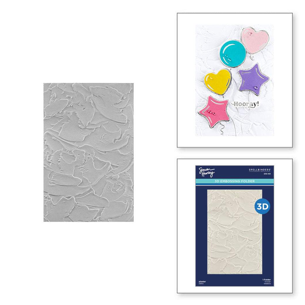 Plaster 3D Embossing Folder fromthe Birthday Bash Collection by Simon Hurley