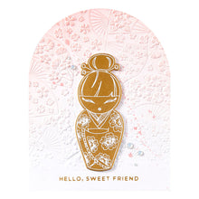 Cargar imagen en el visor de la galería, Floral Fans 3D Embossing Folder from the Spring in Kyoto Collection by Alex Syberia Designs
