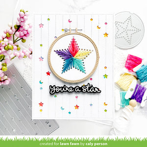 Embroidery hoop star add-on-   Lawn Fawn