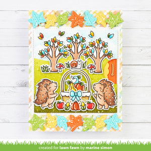 Fall leaves border - lawn fawn