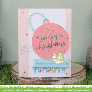 Foiled sentiments: merry christmas- Lawn Fawn