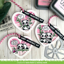 Cargar imagen en el visor de la galería, Stitched happy heart geo frame add-on - Lawn Fawn

