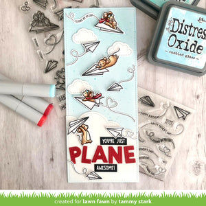 Just plane awesome sentiment trails -   Lawn Fawn