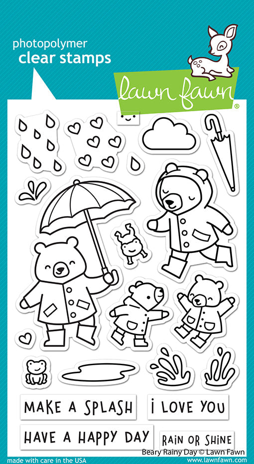 Beary rainy day- Lawn Fawn