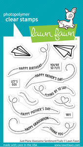Just plane awesome sentiment trails -   Lawn Fawn