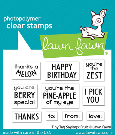 Tiny tag sayings: fruit - Lawn fawn: