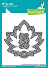 Cargar imagen en el visor de la galería, Stitched maple leaf frame - Lawn Fawn
