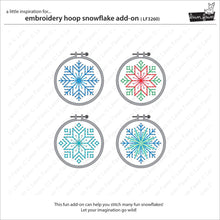 Cargar imagen en el visor de la galería, Embroidery hoop snowflake add-on - Lawn fawn
