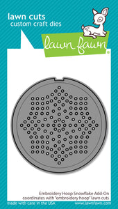 Embroidery hoop snowflake add-on - Lawn fawn