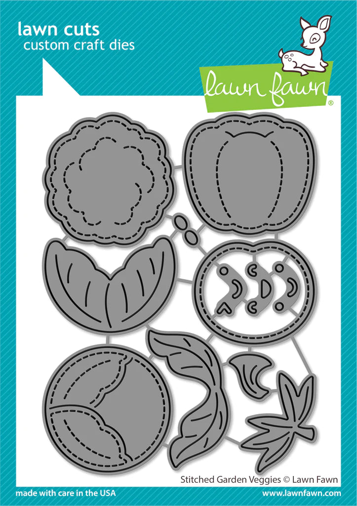 stitched garden veggies -  Lawn fawn