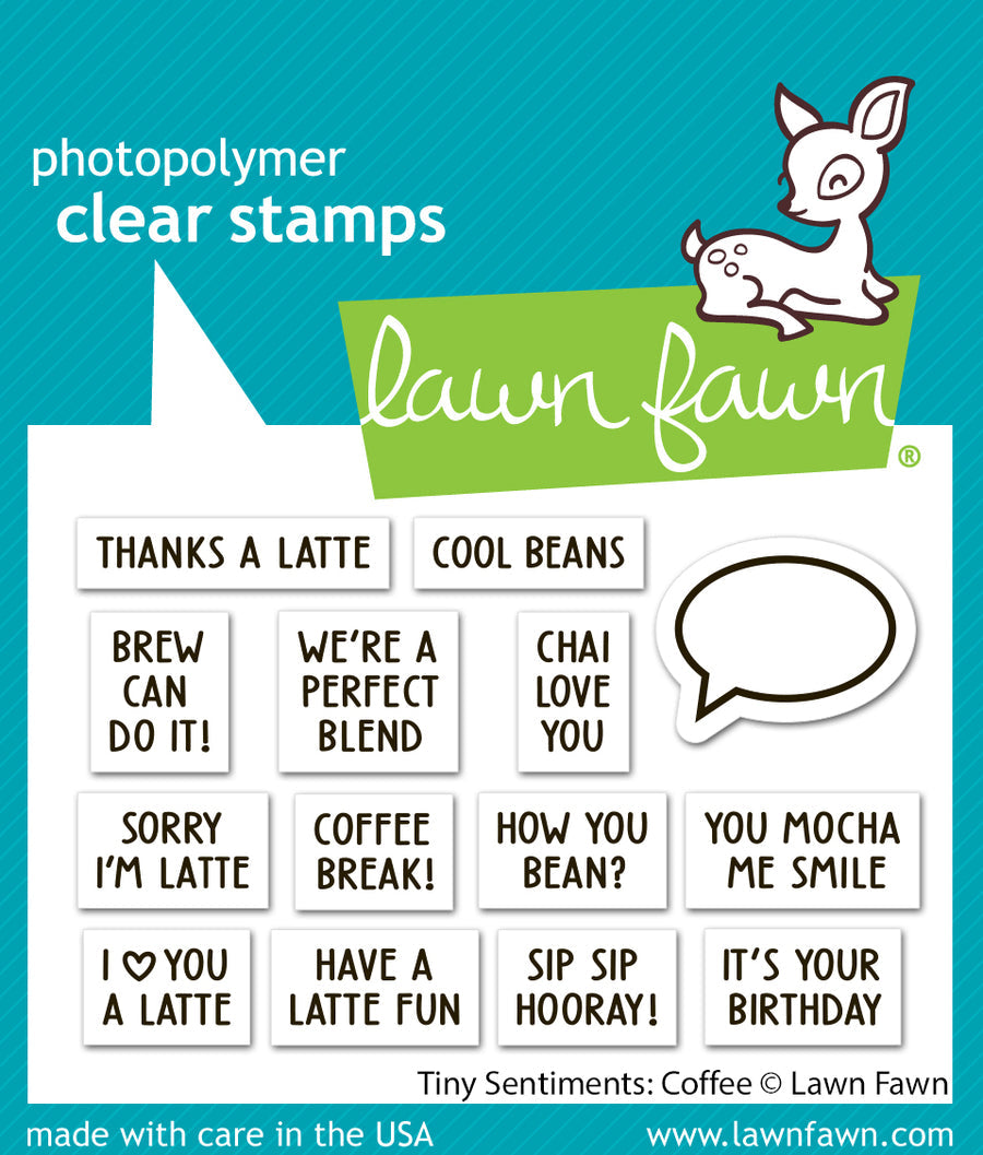 Tiny sentiments: coffee-  Lawn fawn