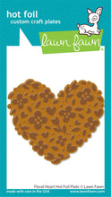 Cargar imagen en el visor de la galería, Floral heart hot foil plate- Lawn Fawn
