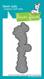 Scripty congrats outline add-on - Lawn Fawn