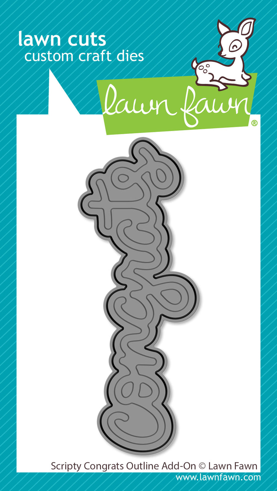 Scripty congrats outline add-on - Lawn Fawn