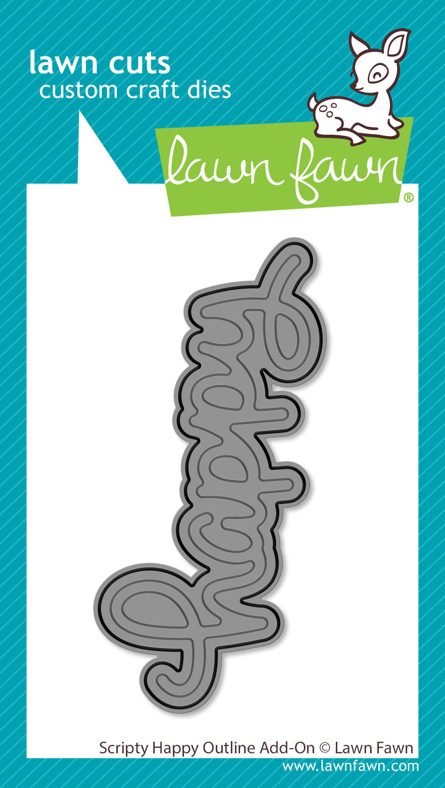 Scripty happy outline add-on -  lawn fawn