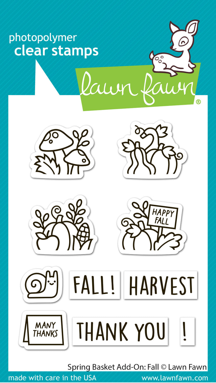 Spring basket add-on: fall- lawn fawn