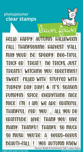 Henry's build-a-sentiment: fall- lawn fawn